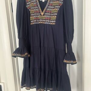 Tuckernuck Pomander Place Navy Embroidered Dress